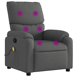 Maison Chic Fauteuil de massage inclinable,Fauteuil luxe de relaxation Gris foncé Tissu -MN31177