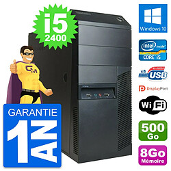 PC Tour Lenovo M91p Intel Core i5-2400 RAM 8Go Disque Dur 500Go Windows 10 Wifi - Occasion