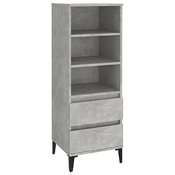 vidaXL Buffet haut Gris béton 40x36x110 cm Bois d'ingénierie