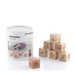 InnovaGoods Anandice Lot de 7 dés de Yoga Unisexe pour Adulte Marron 2,5 x 2,5 x 2,5 cm