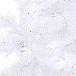 Acheter vidaXL Sapin de Noël artificiel d'angle Blanc 150 cm PVC