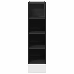 Avis vidaXL Armoire de plancher noir 20x44,5x81,5 cm bois d'ingénierie