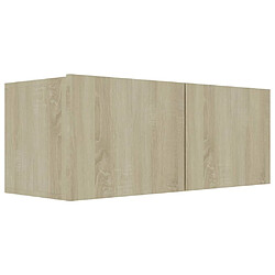 vidaXL Meuble TV Chêne sonoma 80x30x30 cm Bois d’ingénierie