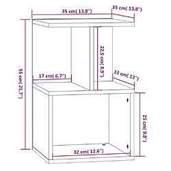 Maison Chic Table de chevet | Table de nuit Sonoma gris 35x35x55 cm Bois d'ingénierie -GKD90841 pas cher