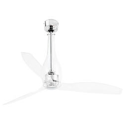 Faro Barcelona Ventilateur de plafond transparent avec moteur CC intelligent - Télécommande incluse