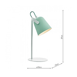 Luminaire Center Lampe de table Effie blanc mat,Vert mat 1 ampoule 37cm