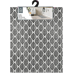 Avis The Home Deco Factory Tapis à frange modèle Zeste - Noir et Blanc - 50 x 80 cm