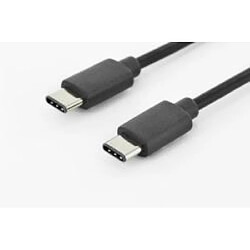 Digitus AK-300138-018-S câble USB 1,8 m USB C Mâle Noir (USB Type-C Anschlusskabel,1,8m - USB Type-C Anschlusskabel, Typ C to C St/St, 1.8m, High-Speed, UL, sw)