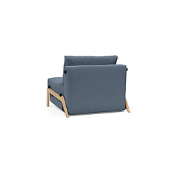 Acheter Inside 75 Fauteuil convertible lit 90 cm ILB 500 chêne laqué tissu Yogia Oceane Blue