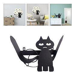 Avis Universal Porte-papier toilette pour chat noir Accessoires de cuisine pour salle de bains Porte-papier pour tissus Porte-papiers pour salle de bains | Porte-papiers (noir)