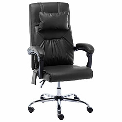 Maison Chic Chaise Gaming | Chaise de bureau Ergonomique Fauteuil de massage Noir Similicuir -GKD70526