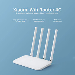 Avis Xiaomi Routeur sans fil Smart Control Routeur Internet WiFi à large couverture et à haute couverture, 64MB 300Mbps avec 4 antennes1199