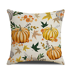 P43 4PCS 45 * 45cm Halloween Modèle de citrouille de potiron Taie d'oreiller de coussin imprimé Coussin de coussin de maison Décoration pas cher