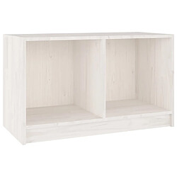 Maison Chic Meuble TV scandinave - Banc TV pour salon Blanc 70x33x42 cm Bois de pin massif -MN20247