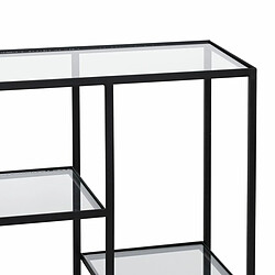 BigBuy Home Étagère Noir Verre Fer 110 x 26 x 74 cm pas cher