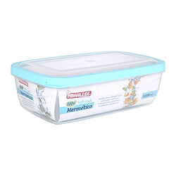 Totalcadeau Lunch box hermétique rectangulaire transparent Boîte Repas Fermeture pour Conservation Capacité - 1800 ml pas cher