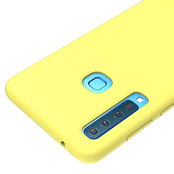 Wewoo Coque Étui de protection en silicone liquide couleur unie anti-gouttes pour Samsung Galaxy A9 (2018) / A9s (jaune)