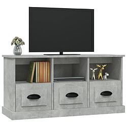 Acheter Maison Chic Meuble TV scandinave - Banc TV pour salon gris béton 100x35x50 cm bois d'ingénierie -MN50366