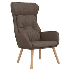 vidaXL Chaise de relaxation Taupe Tissu