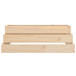 Avis vidaXL Jardinière 80x80x27 cm Bois massif de pin