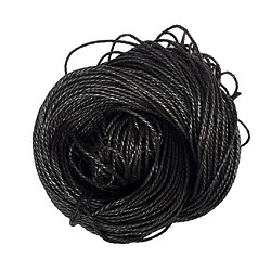 80 Mètres Cordes En Coton Ciré Cordes Cordes Pour Bijoux Artisanat Fabrication 1.5mm Noir