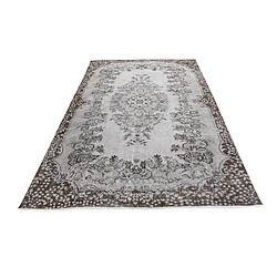 Avis Vidal Tapis de laine 279x173 gris Ultra Vintage