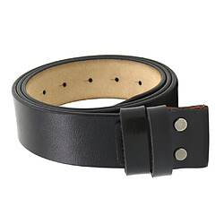 Ceinture En Cuir Sangle De Ceinture à Pression 1,5 '' (38 Mm) Large Ceinture Sans Boucle Noir pas cher