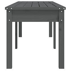 Maison Chic Banc de jardin à 2 places | Banquette de jardin | Chaise Relax gris 159,5x44x45cm bois massif de pin -MN49215 pas cher