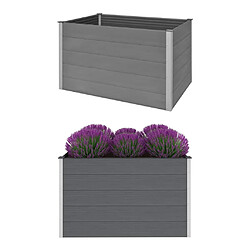 Maison Chic Jardinière,Lit surélevé de jardin - Bac à fleurs - pot de fleur WPC 150x100x91 cm Gris -GKD97910