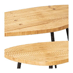 Avis Antic Line Creations Set 2 tables gigognes en fer et bois Sun.