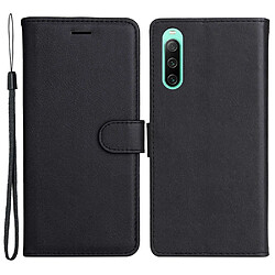 Htdmobiles Housse pour Sony Xperia 10 IV 5G - etui coque pochette portefeuille + film ecran - NOIR