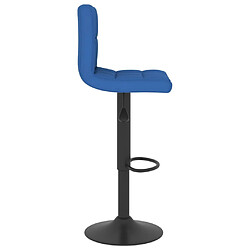 Acheter vidaXL Tabourets de bar lot de 2 bleu tissu