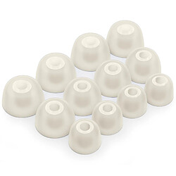 OKULI 12 x Écouteurs en Silicone Embouts d'oreilles pour Jabra Elite 3, 5, 7, 65t, 75t Casque Écouteurs en Blanc