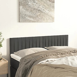 Maison Chic Lot de 2 Têtes de lit design pour chambre - Décoration de lit Gris foncé 72x5x78/88 cm Velours -MN57260