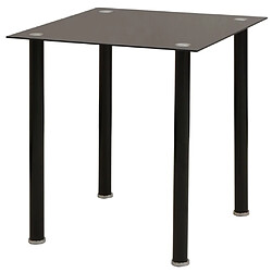 vidaXL Ensemble table et chaise de salle à manger 5 pièces noir