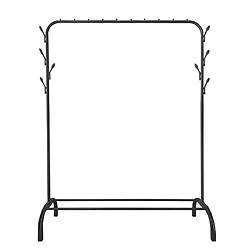 Donkey Premium Rack 1 Porte-Manteaux Nyana Home 148x110x41cm, 2 barres de suspension, 1 étagère inférieure Noir.