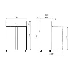 AFI COLLIN LUCY? Armoire Réfrigérée Positive 2 Portes Série Star - 1200 L - AFI Collin Lucy