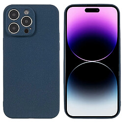 Coque en TPU anti-rayures, mat double-face, anti-traces de doigts pour votre iPhone 14 Pro - bleu marine