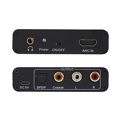 Avis Wewoo Extracteur audio 192KHz ARC HDMI ARC vers SPDIF + Adaptateur de canal retour audio convertisseur coaxial + L / R