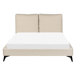 Acheter Beliani Lit double bouclé beige 140 x 200 cm MELLE