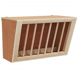 vidaXL Mangeoire à foin pour lapins 37x18,5x23 cm bois massif sapin