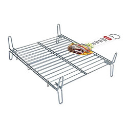 Totalcadeau Grill double en acier pour barbecue Mesure - 45 x 50 cm pas cher pas cher