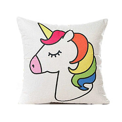 Acheter YP Select Housse de coussin de taille de canapé de lit de taie d'oreiller d'impression de licorne de bande dessinée