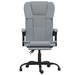 Avis Maison Chic Fauteuil inclinable de bureau,Fauteuil luxe de relaxation Gris clair Tissu -MN69729