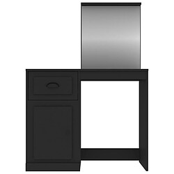 Helloshop26 Coiffeuse avec miroir 90 x 50 x 132,5 cm bois d'ingénierie noir 02_0006364