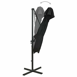 Maison Chic Parasol Jardin | Parasol déporté à double toit 250x250 cm Noir - GKD94420