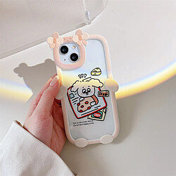 GUPBOO Étui pour iPhone12 Ligne fromage petit chien blanc dessin animé étui pour téléphone portable niche souple