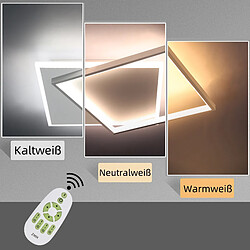 Avis Autres Temps ZMH Plafonnier LED Plafonnier LED - 44W Dimmable Square White Bedroom