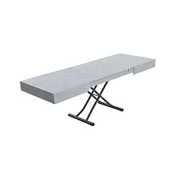 Acheter Inside 75 Table basse relevable extensible ALBATROS design gris beton Pied gris graphite