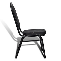 Avis vidaXL Chaises à manger lot de 10 noir tissu